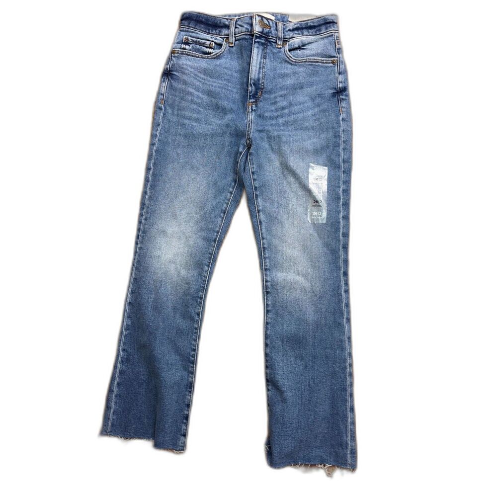 LOFT Kick Crop High Rise Curvy Jeans Women's Size 26/2 Cropped Denim